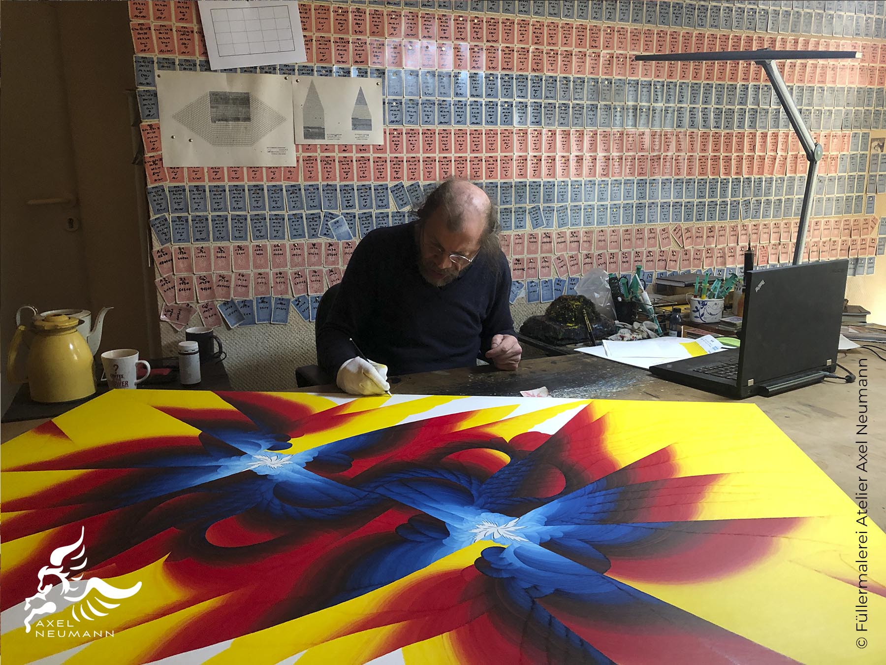 Füllermalerei Axel Neumann - Berlin - Malprozess im Atelier 2020 Füllermalerei Axel Neumann - Berlin - Malprozess im Atelier 2020