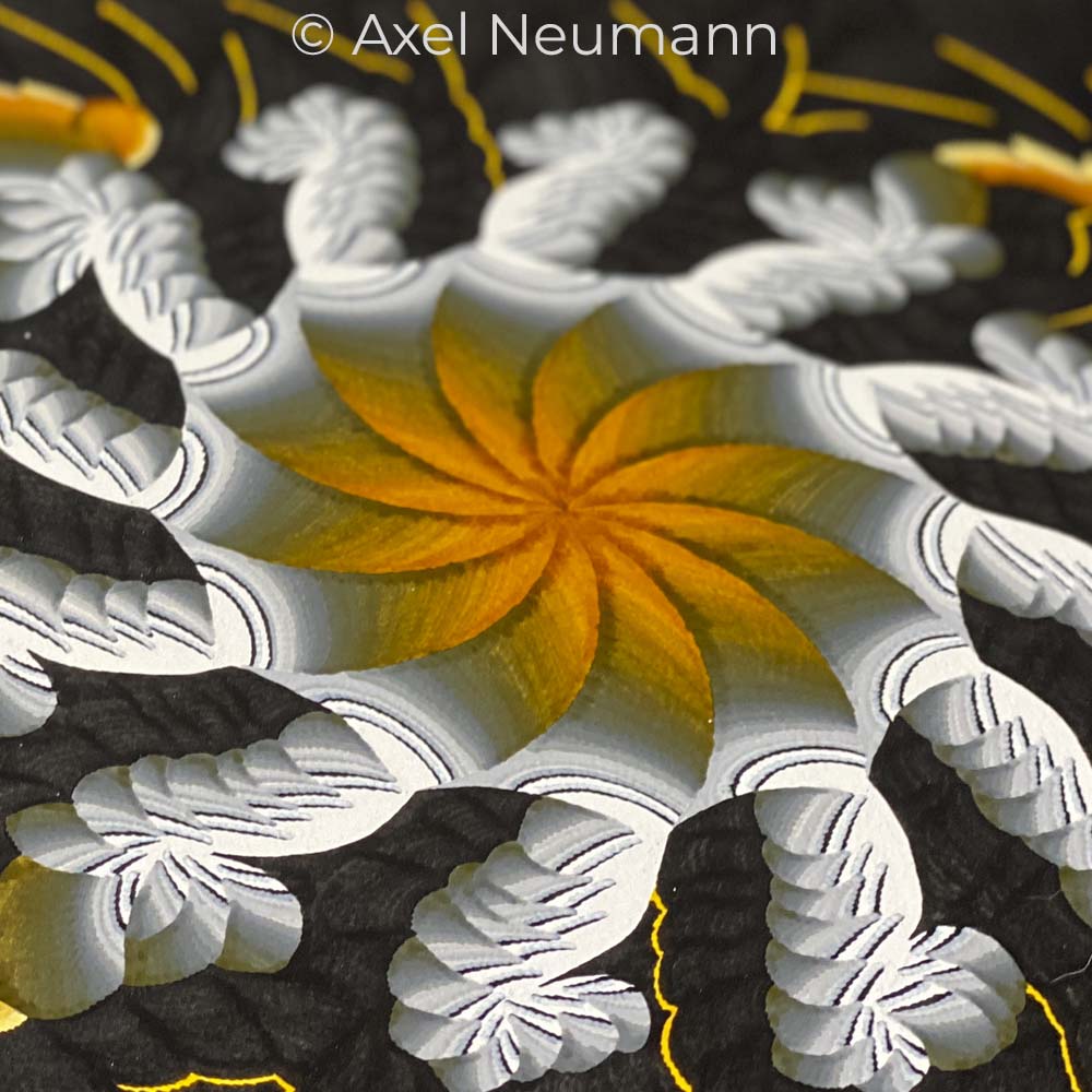 Verwirbelte Ordnung Füllermalerei Axel Neumann